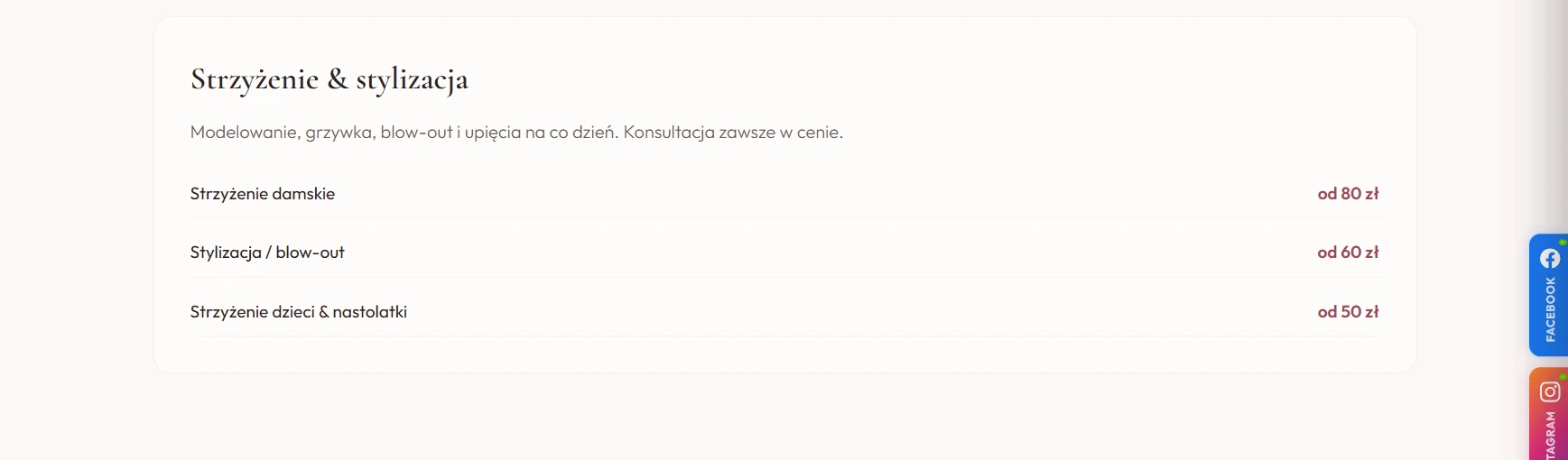 Podgląd Cennika